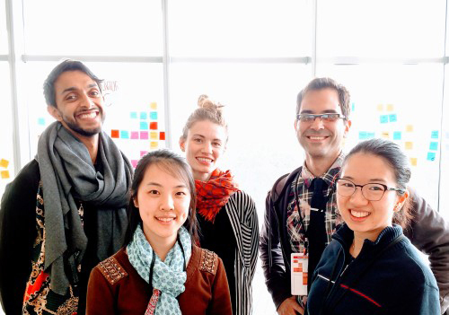 Collaborators (clockwise from top left) Shankho Chaudhuri, Madeline Blount, david allen, Cathy Zhou, and Kelly Wang.